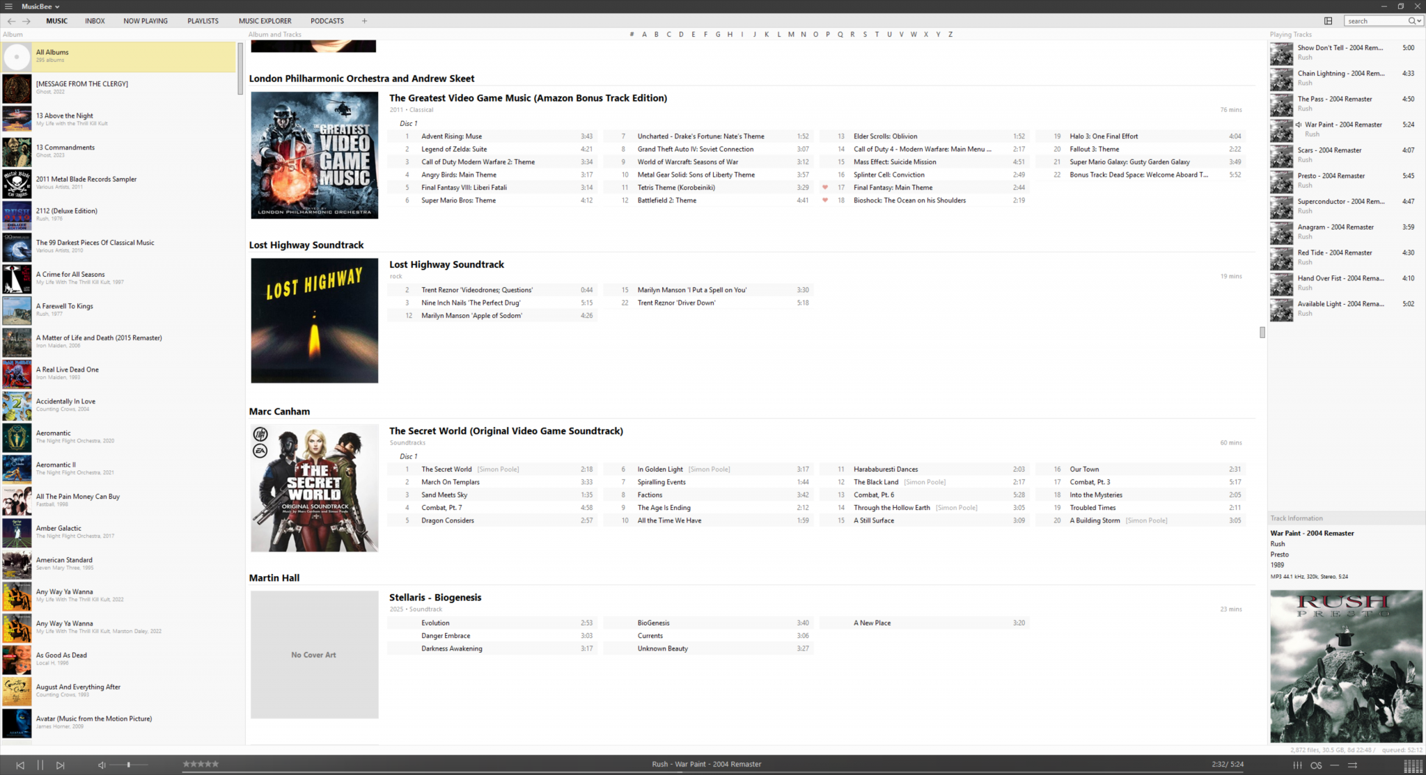 Desktop Music Players – MusicBee – Scopique’s